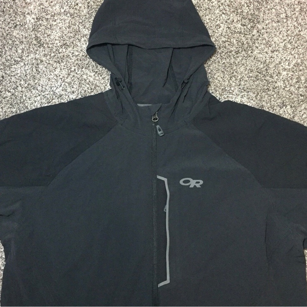 Outdoor Research Ferrosi Jacket - men’s - hooded - medium - black/grey